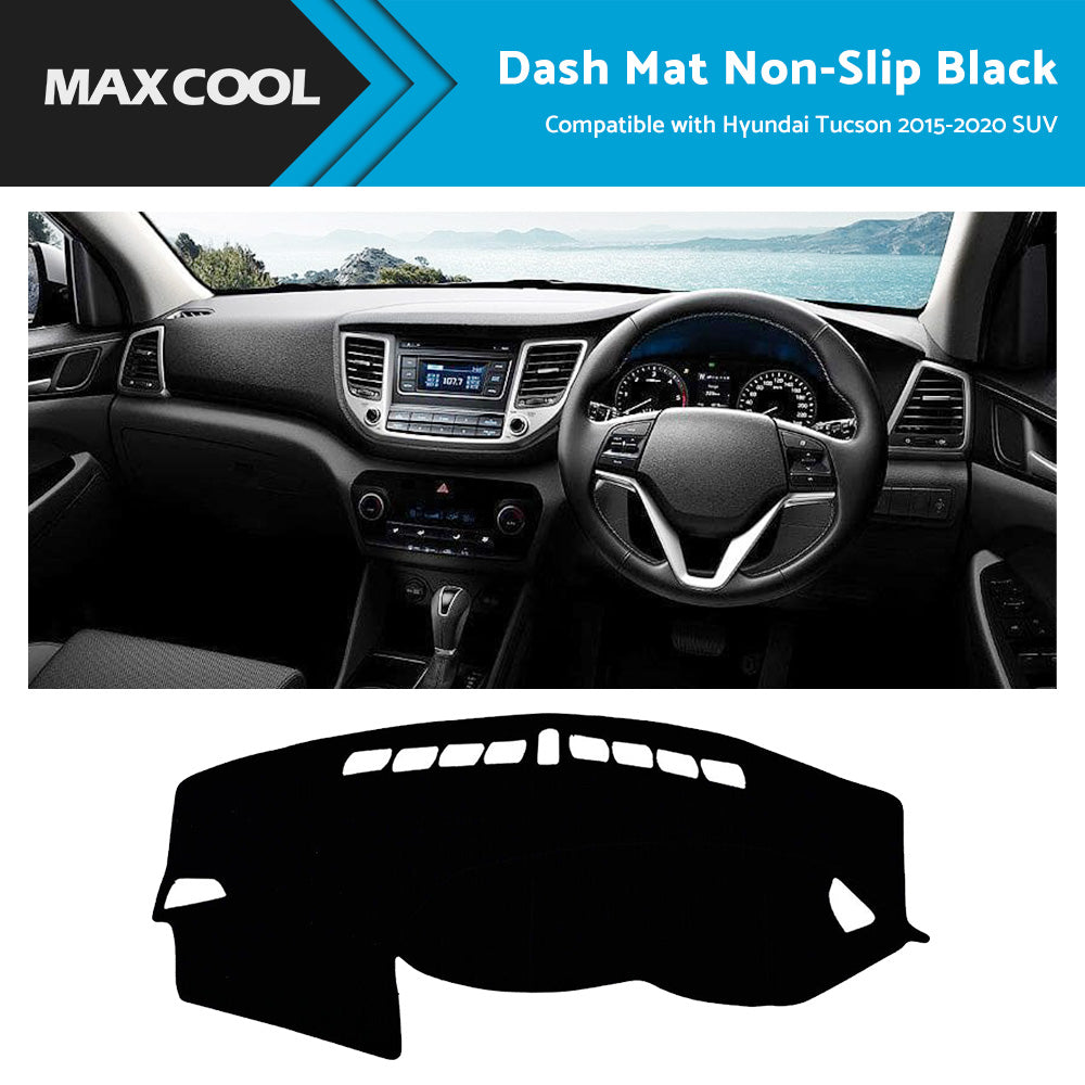 Dashboard Cover Dash Mat Non-Slip Black Suitable For Hyundai Tucson 2015–2020 SUV-4