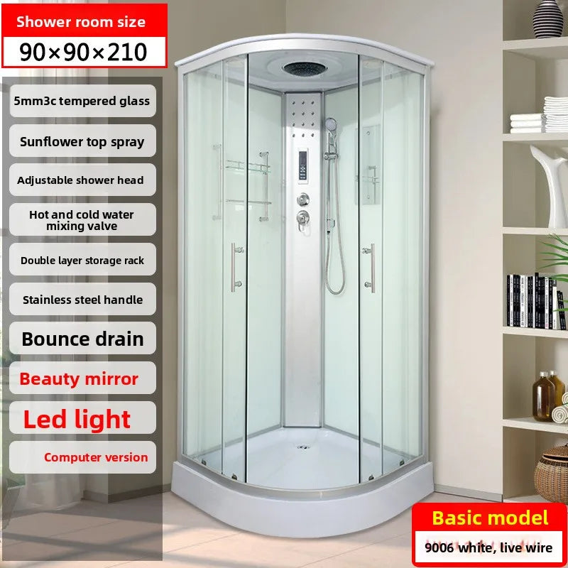 Integral shower room Bathroom wet and dry separation toilet bath room Bath room Integrated fan sliding door Bath scree