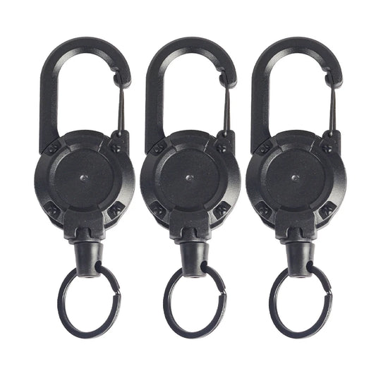1-20PCS Outdoor Retractable Key Chain Mountaineering Buckle Key Chain Anti-loss Anti-theft High Rebound Metal Easy To Pull