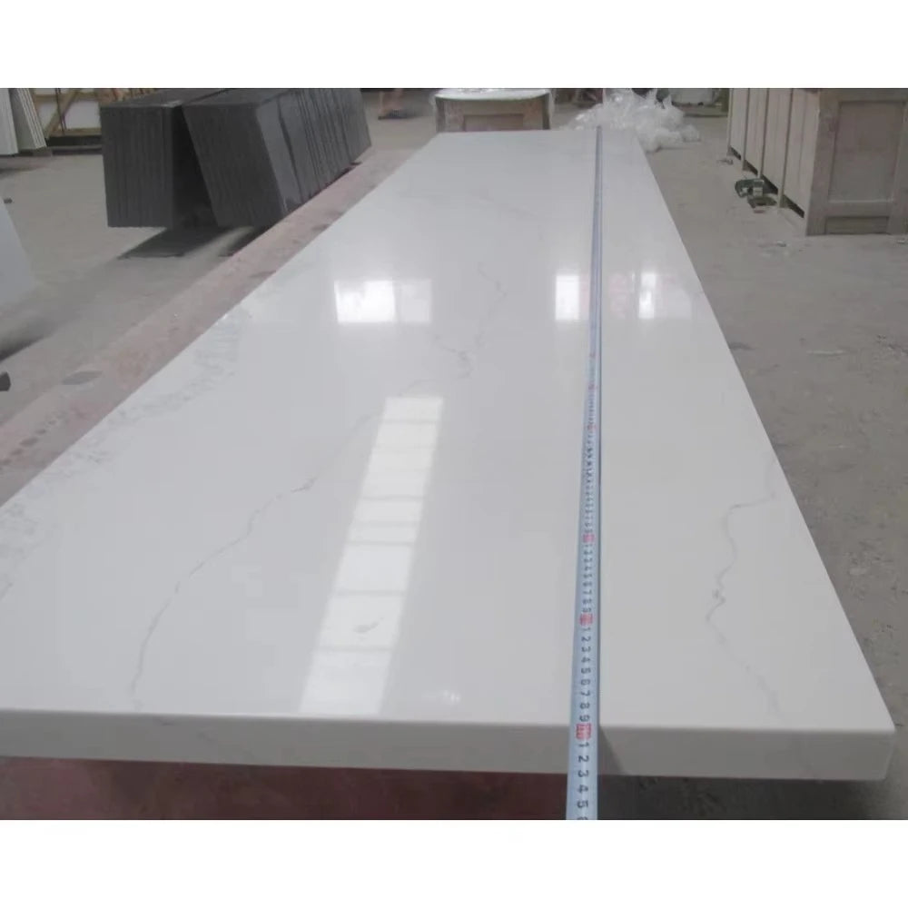 Artificial quartz stone top kitchen island smooth and easy to clean desktop
