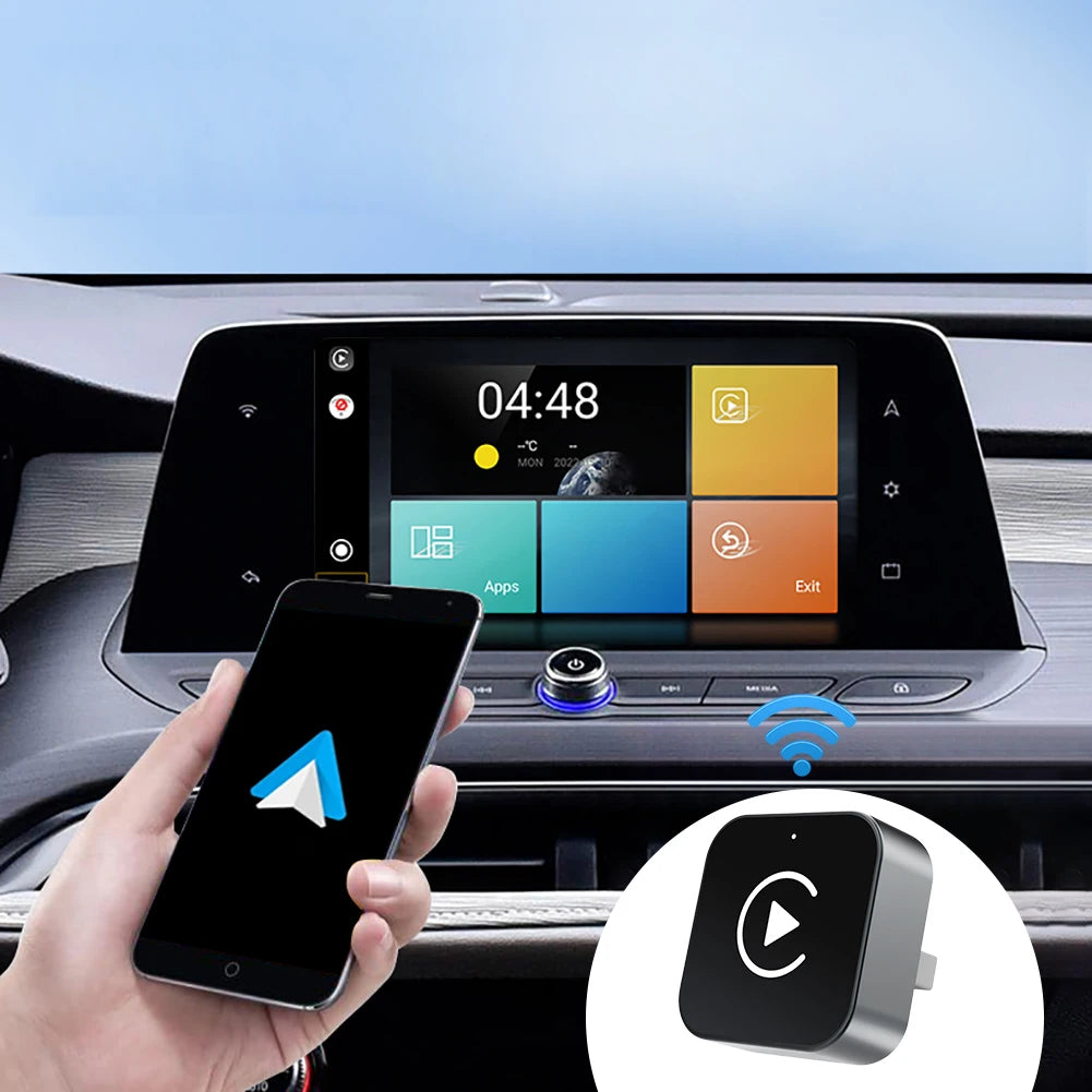 Wireless Android Auto Carplay Box/Adapter Smart USB Dongle Convert Wired To Wireless Auto Connect for Factory Wired CarPlay Cars