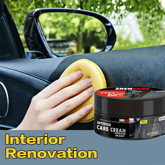 1 Piece 100g Car Plastic Repair Agent Recovery Black Luster Car Interior Leather and Panel Update Wax Coating Car Polishing and Repair Coating Cleaning Rejuvenation Repair Wax