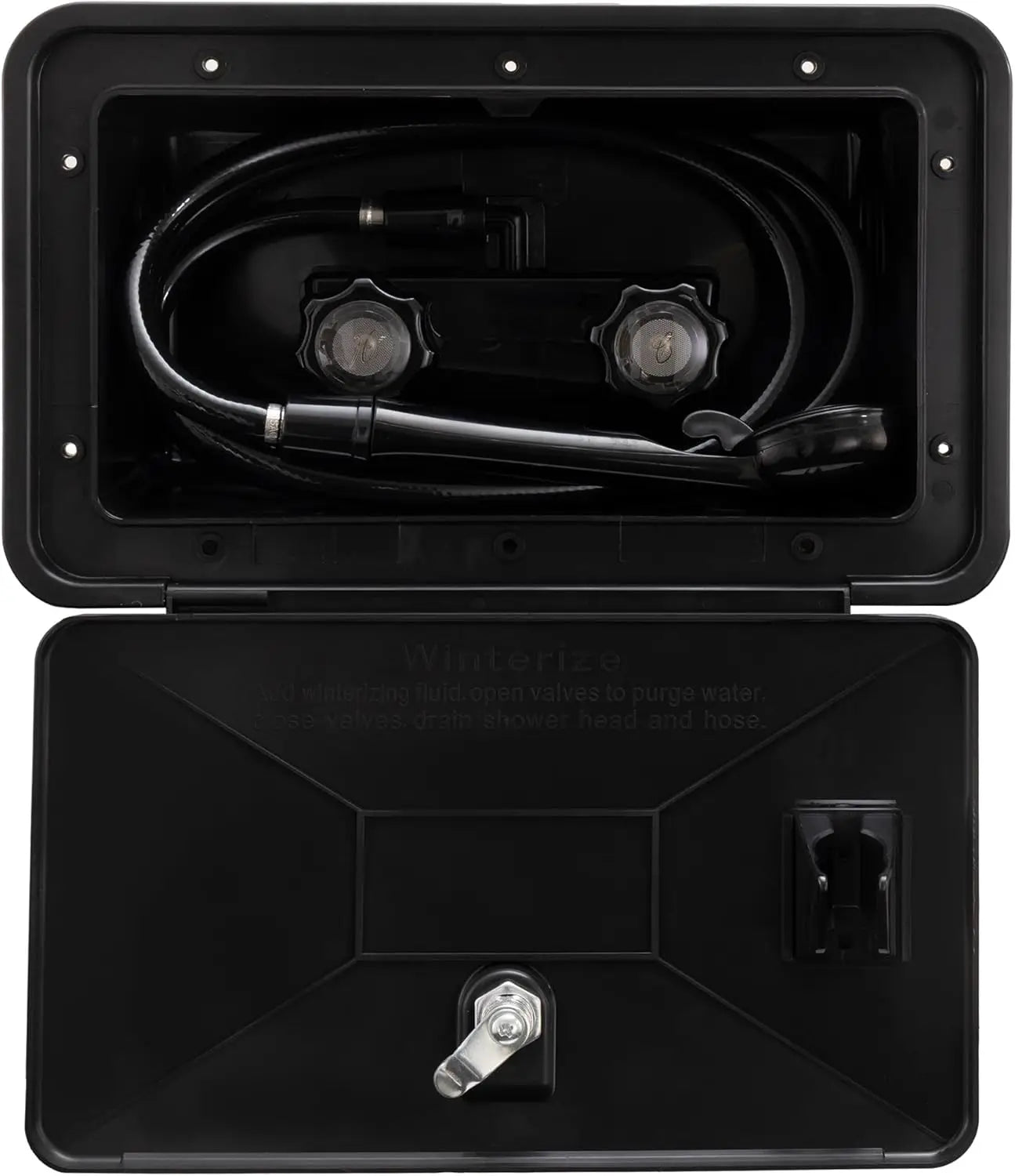 房車外置淋浴套件,帶鎖牛仔式淋浴噴頭、51英寸軟管和2.5加侖/分鐘噴頭 - 抗紫外線,易於安裝,適合露營者