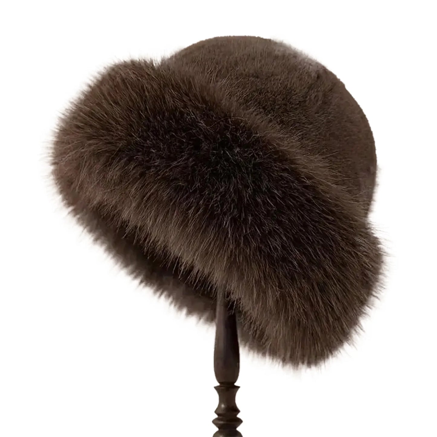 Women Winter Fur Hat Cold-Proof Outdoor Thicken Warm Soft Hat for Casual Trips Sports Skiing