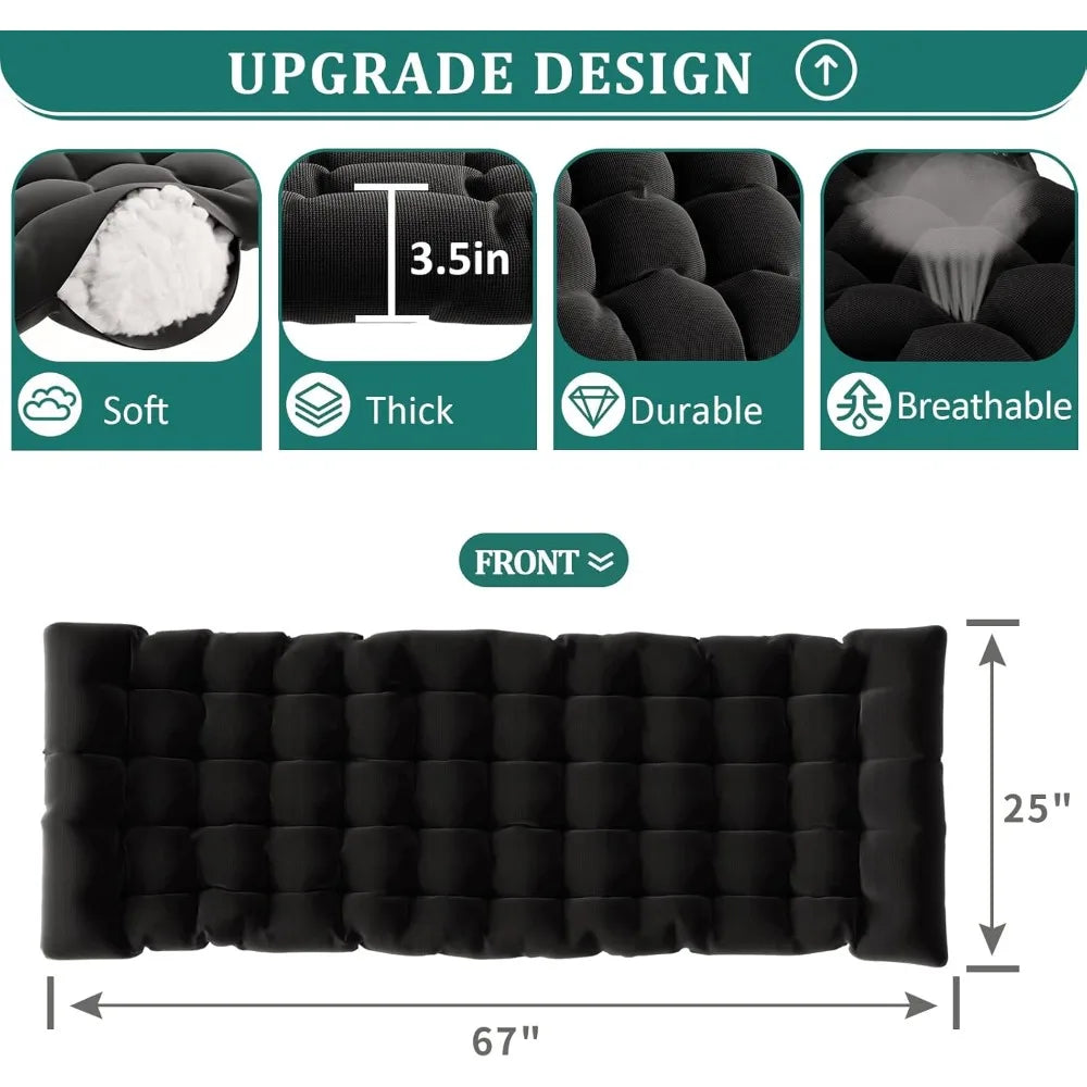 Oversized Zero Gravity Chair 33In XXL Patio Reclining Chair with Cushion, Outdoor Folding Recliner with Pillows|Cup Holder|Foot