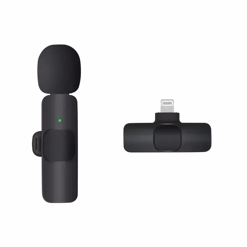 Wireless Lavalier Mic Audio Video Recording Mini Replaceable Windproof Fleece Microphone for vlog YouTube Shooting Microphone