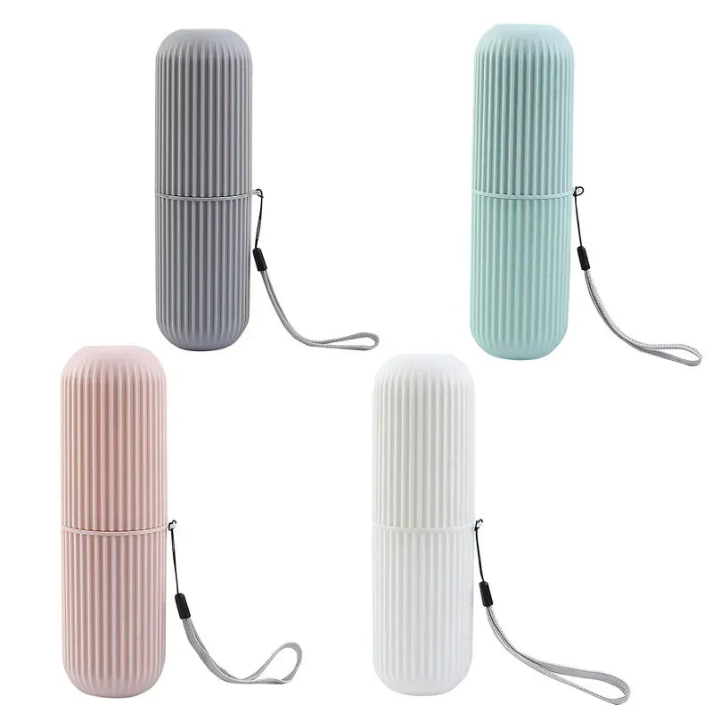 1/4件裝桌上牙刷保護套杯盒旅行露營收納盒整理器旅行盥洗用品收納杯新品