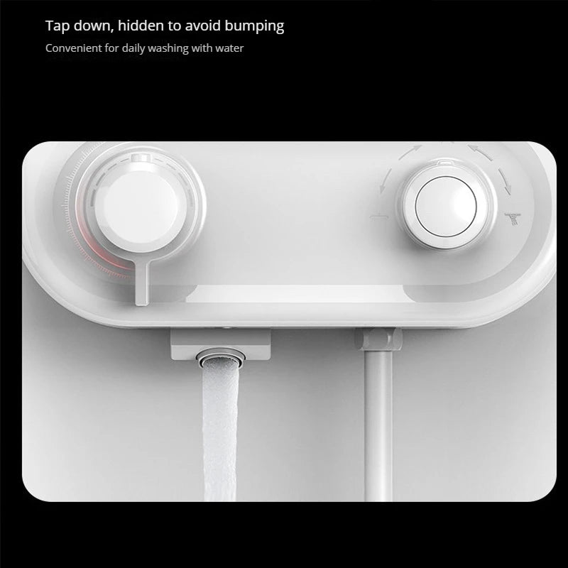 現代壁掛式恆溫SPA雨淋花灑套裝，附收納架、智慧顯示器和浴室甜甜圈淋浴系統