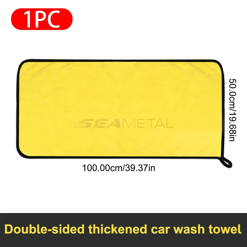 1/3/5Pcs Microfiber Cleaning Towel Car Cleaning Cloths Professional Detailing Car Drying Microfiber Towel Wash Towel Accessories