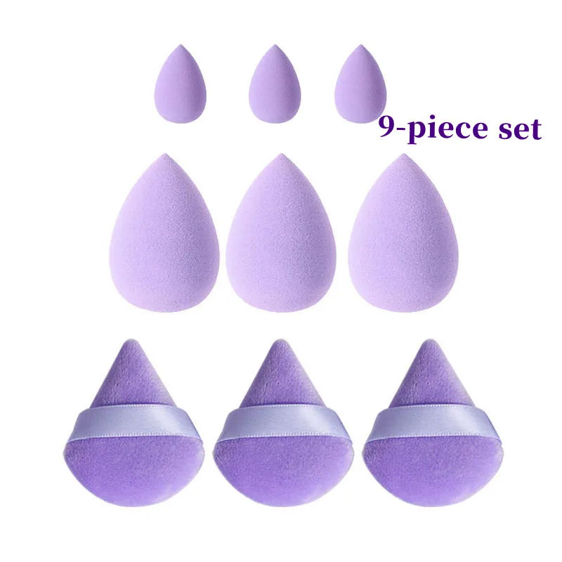 12 Pieces Powder Puff Face Triangle Makeup Sponge Soft Velour Puffs for Loose Powder Setting Powder Blender Foundation Sponge Be