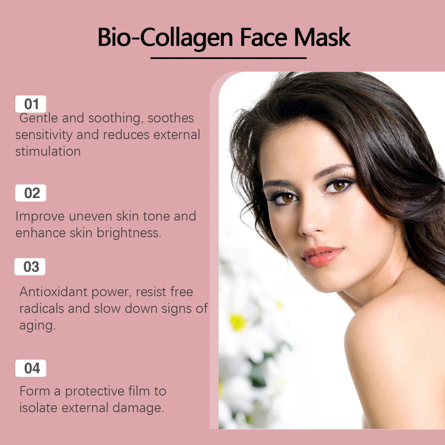 10/5/3pcs Bio Collagen Face Mask Shrink Pores Deep Hydrating Overnight Mask Moisturizing Refreshing Brightening Face Skin Care