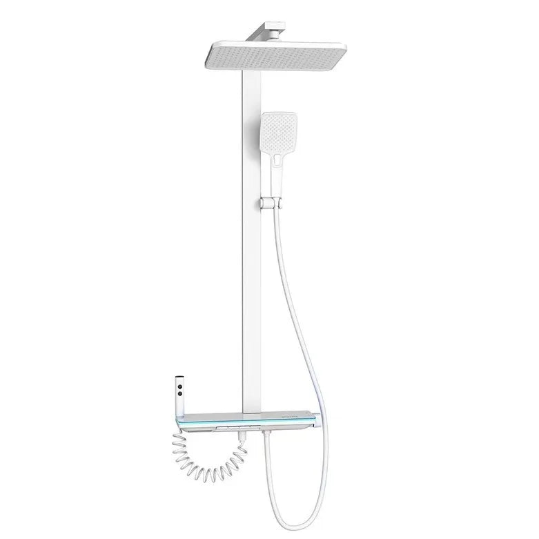 帶恆溫功能的超強數字顯示浴缸加熱器淋浴噴頭套裝，頂部噴淋式，完整浴室龍頭組合