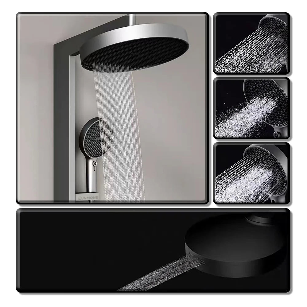 Top 1 High End Wall Mounted Thermostatic Mixer Set Niche Bathroom Faucets Ceramic Valve Shower System Bathtub Shower Faucet Set