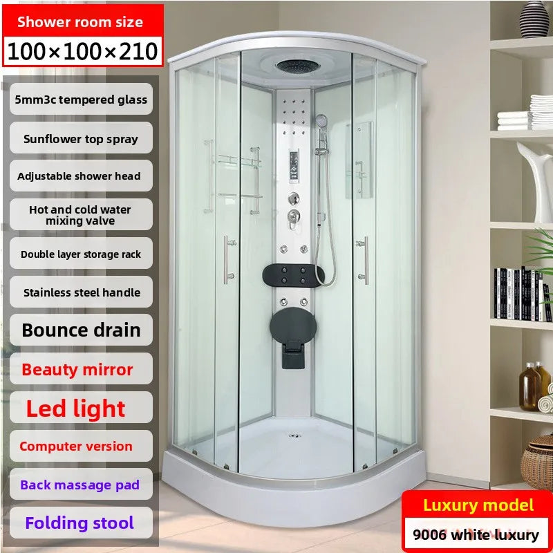 Integral shower room Bathroom wet and dry separation toilet  bath room Bath room Integrated fan sliding door Bath scree