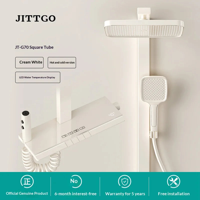 shower head set panel bathroom outdoor rain faucet smart filtered waterfall system heads for mixer faucets