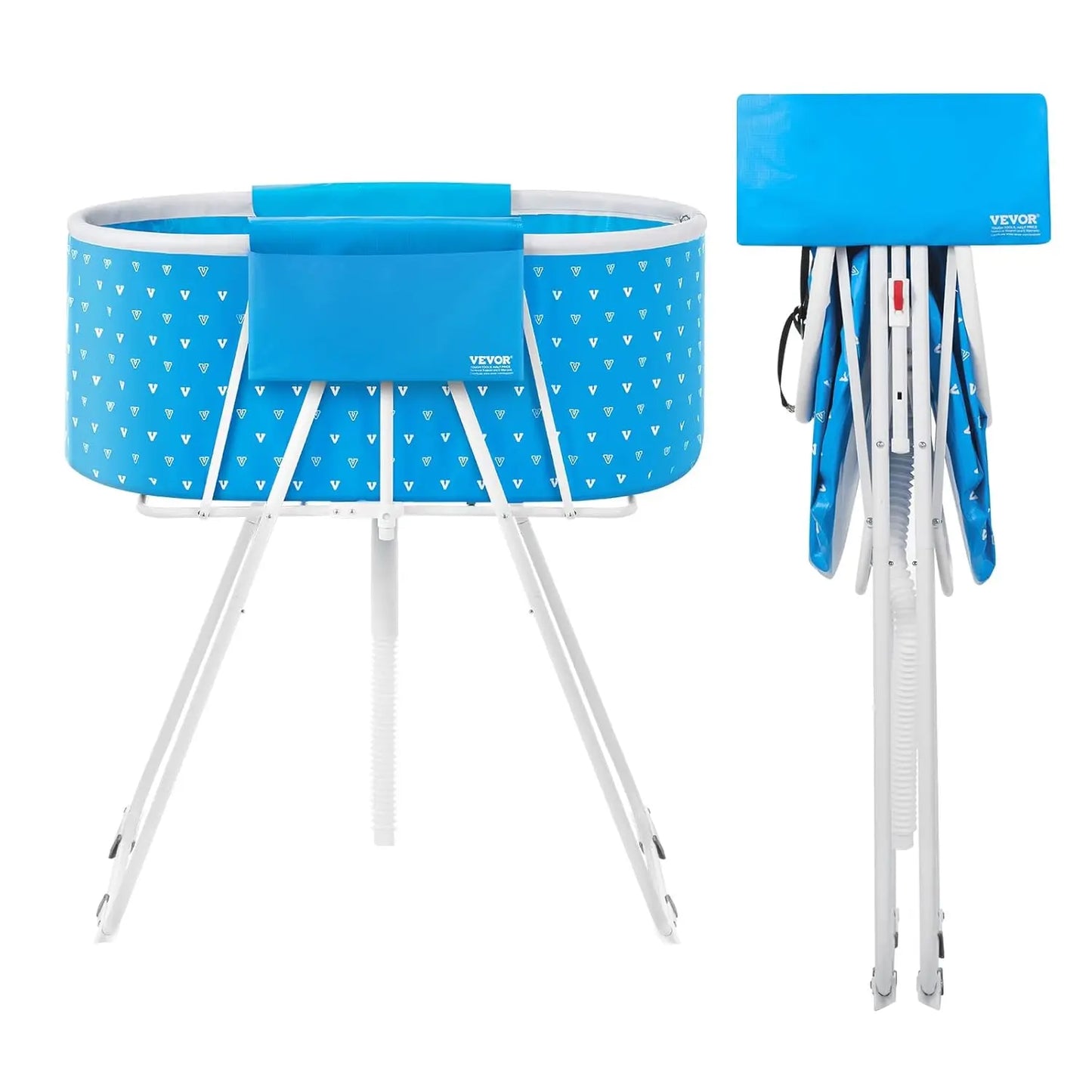 Foldable Portable Pet Bathtub for Dogs & Cats, Elevated Shower Station with Quick Drainage, Indoor Outdoor Use