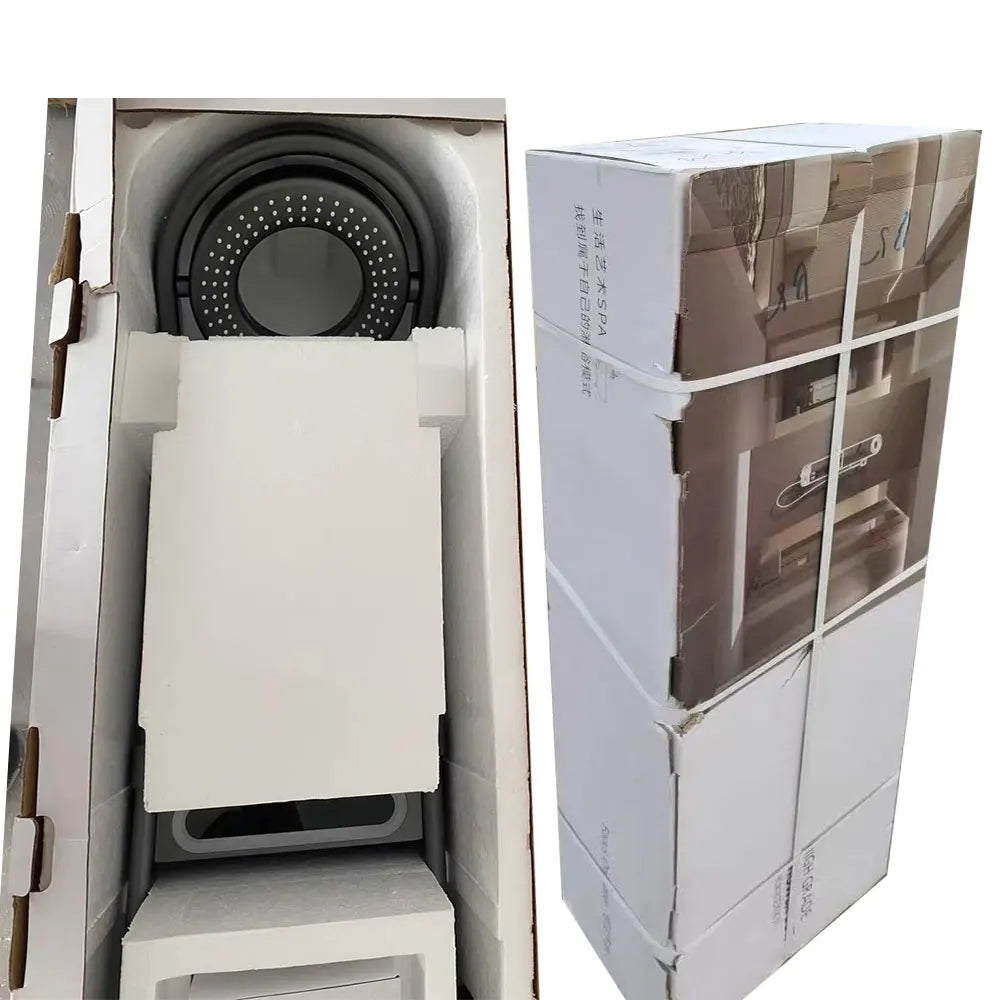 現代壁掛式恆溫SPA雨淋花灑套裝，附收納架、智慧顯示器和浴室甜甜圈淋浴系統