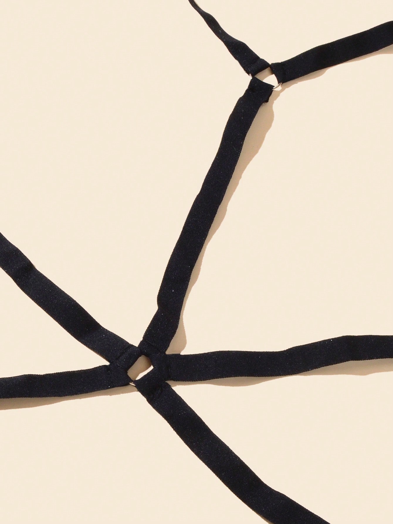 Black Sexy Harness Party Prom Rave Belly Bra Jewelry Chest Body Chain