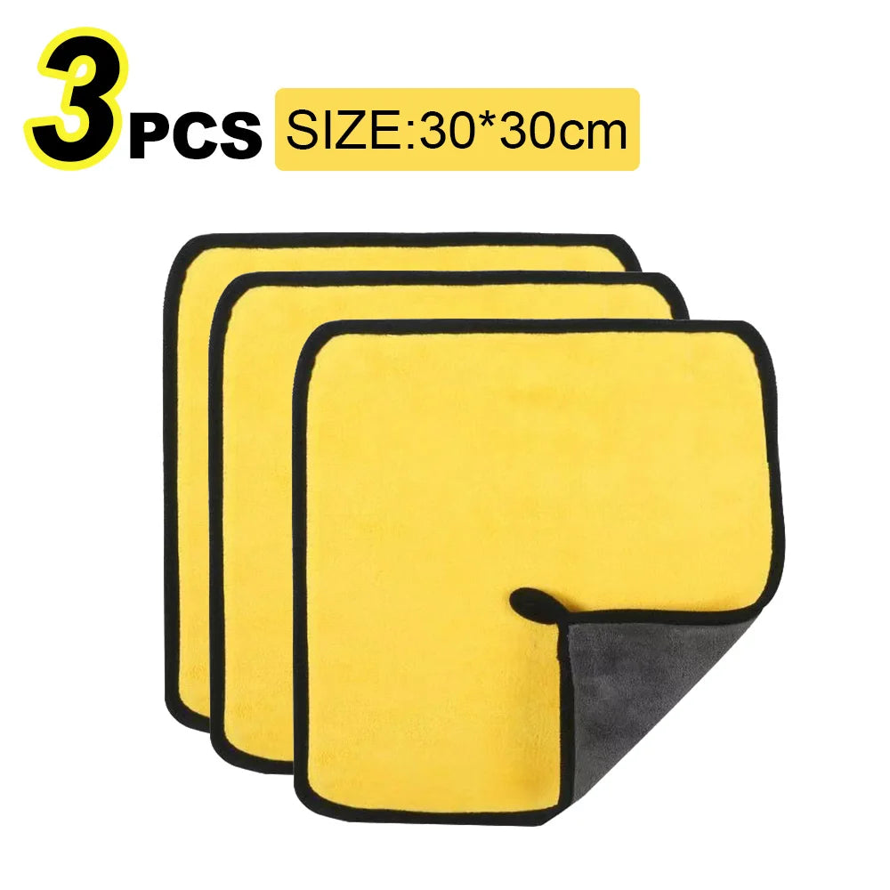 1/3/5Pcs Microfiber Cleaning Towel Car Cleaning Cloths Professional Detailing Car Drying Microfiber Towel Wash Towel Accessories