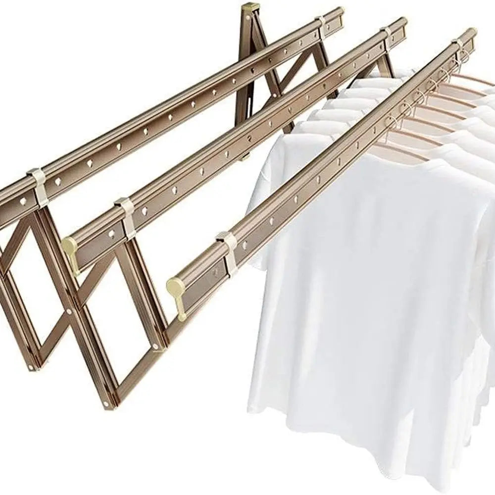 Extendable Drying Rack, Wall Mounted Airer Towel Rail Extendible Folding(1 Track)