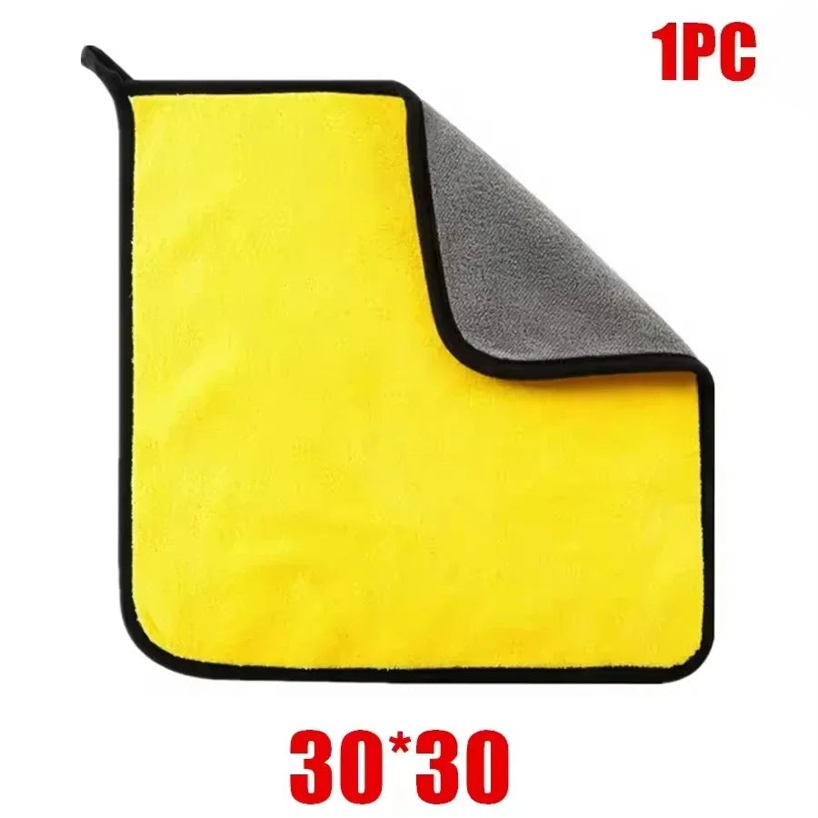 1/2/3/6/10pcs 30X60cm Microfiber Car Cleaning Towels Soft Quick Drying for Windows Mirrors Wiping Rags Double Layer Wash Cloth
