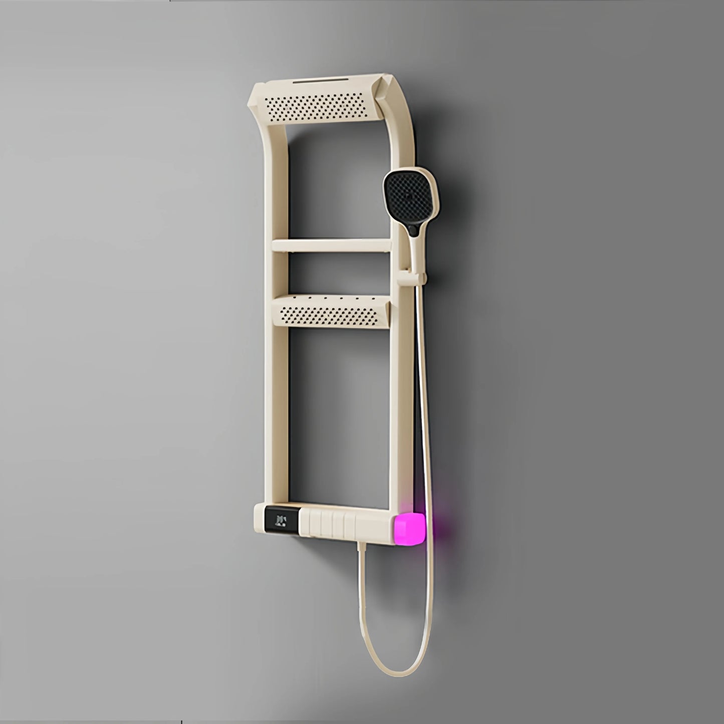 全新豪華現代單把手淋浴系統，拋光鍍鉻恆溫水龍頭，雨淋柔水單桿陶瓷