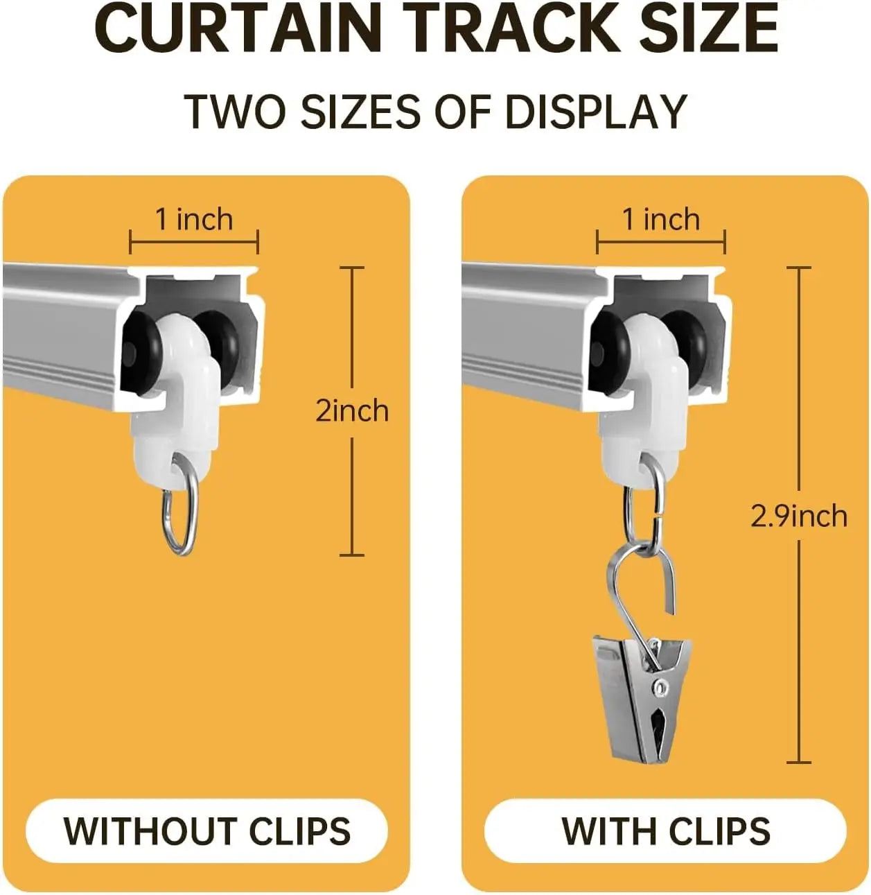 重型天花板窗簾軌道，壁掛式，滑動導軌，適用於房間隔間和淋浴房，白色 18 英尺