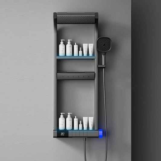 New Arrival Luxury Modern Single Handle Shower System Polished Chrome Thermostatic Faucets Rain Soft Jet Single Lever Ceramic