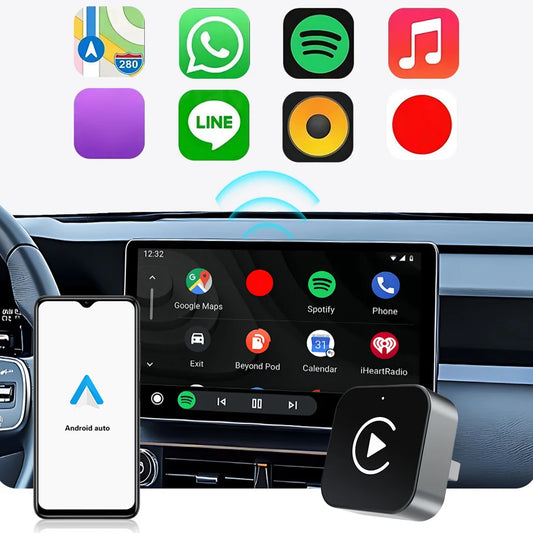 Wireless Android Auto Carplay Box/Adapter Smart USB Dongle Convert Wired To Wireless Auto Connect for Factory Wired CarPlay Cars