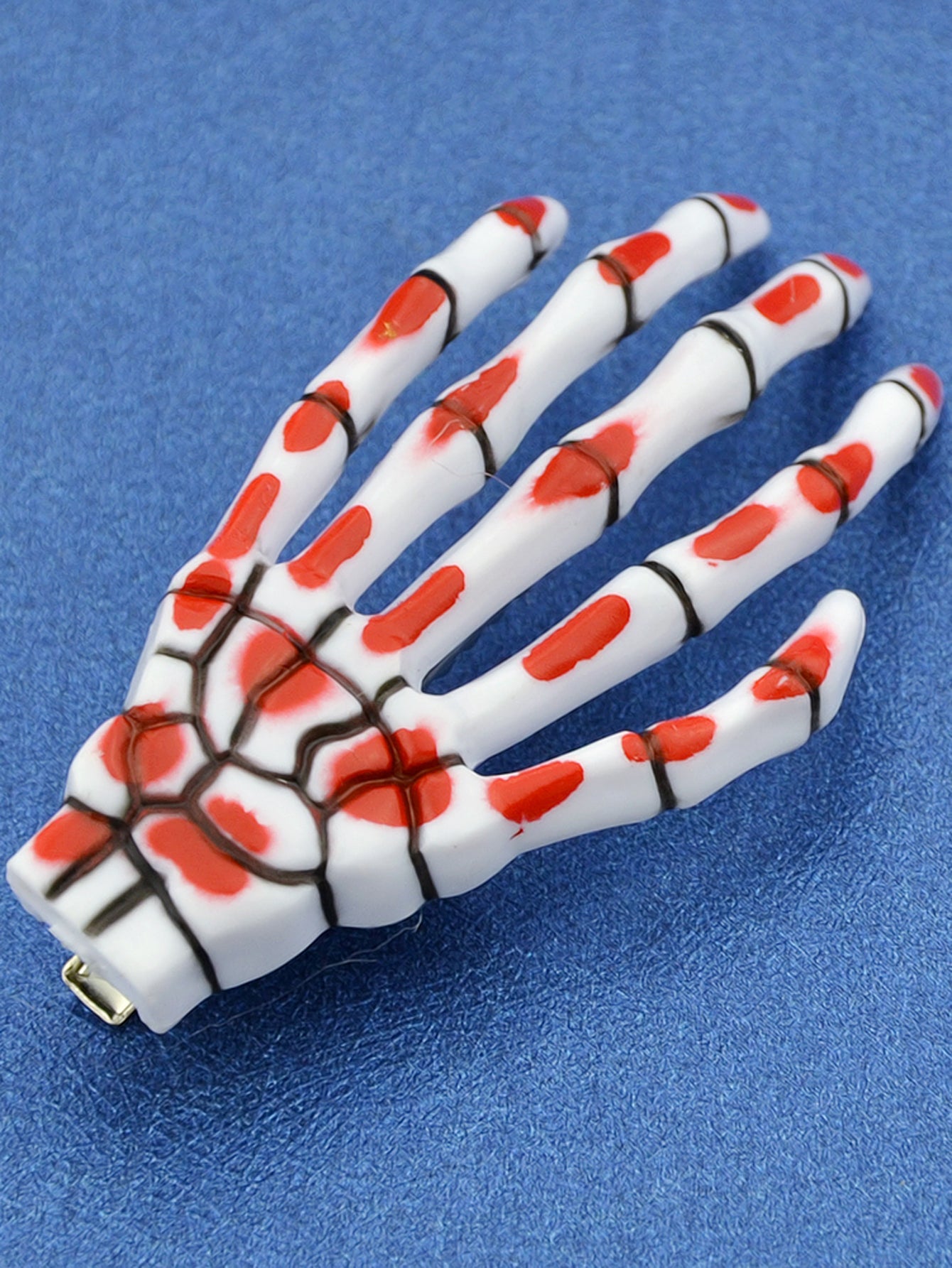 哥德式萬聖節白色骷髏手骨髮夾髮卡角色扮演配件