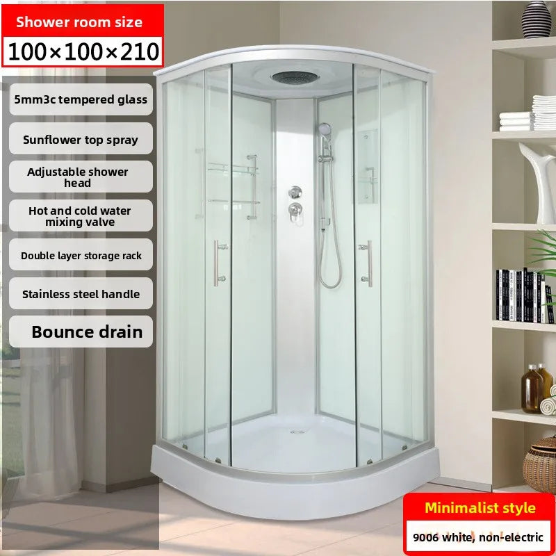 Integral shower room Bathroom wet and dry separation toilet  bath room Bath room Integrated fan sliding door Bath scree