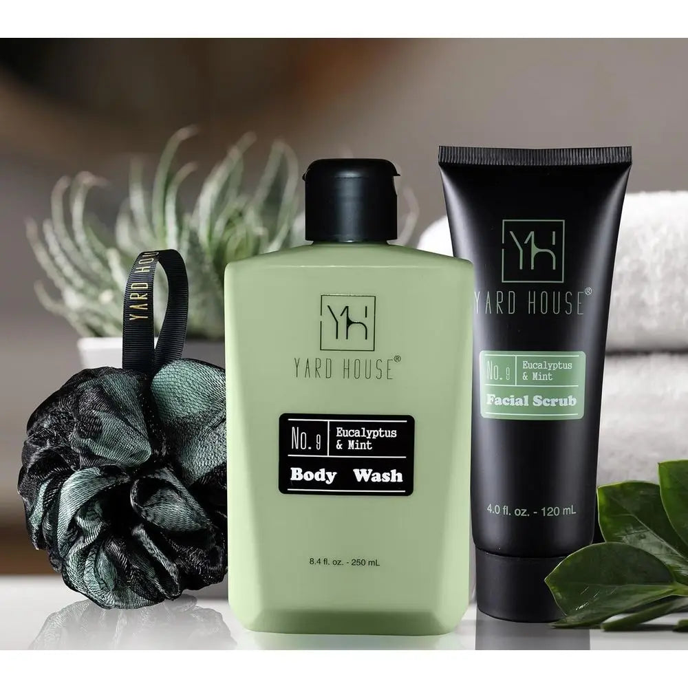 男士奢華沐浴及身體護理禮盒套裝 - 尤加利薄荷護膚套裝 - 父親節、生日、聖誕節禮物推薦