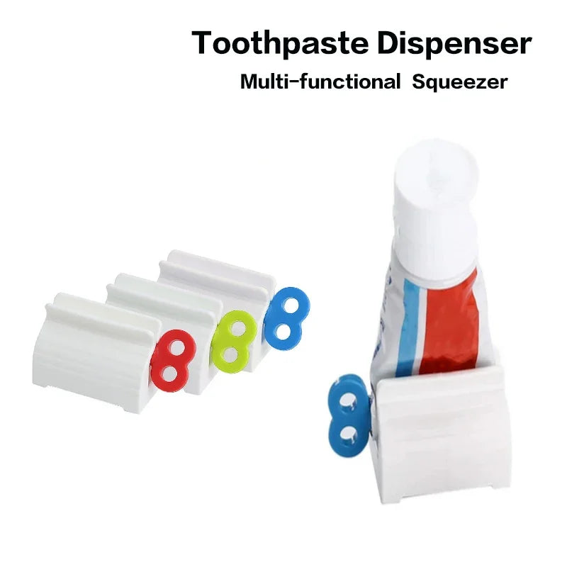 1 Pc Rolling Tube Toothpaste Squeezer Toothpaste Seat Holder Stand Rotate Toothpaste Dispenser for Bathroom