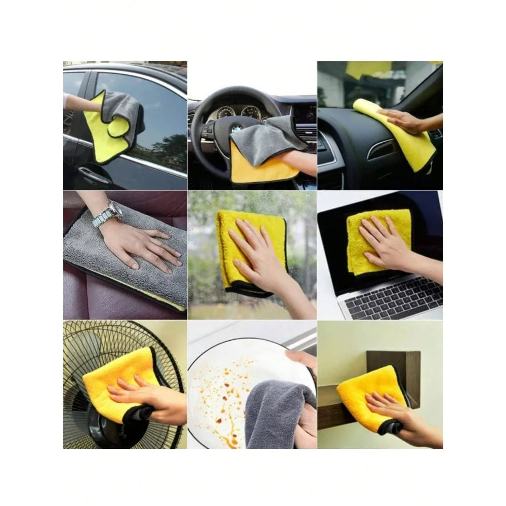 1/2/3/6/10pcs 30X60cm Microfiber Car Cleaning Towels Soft Quick Drying for Windows Mirrors Wiping Rags Double Layer Wash Cloth