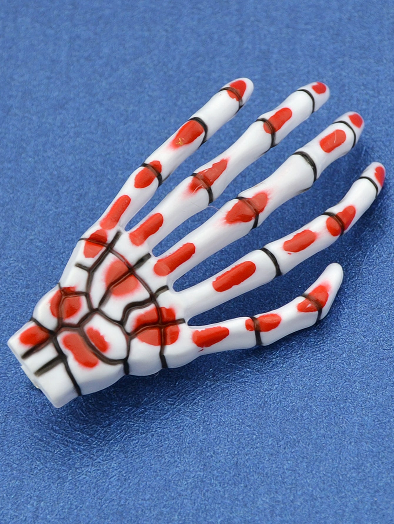 哥德式萬聖節白色骷髏手骨髮夾髮卡角色扮演配件