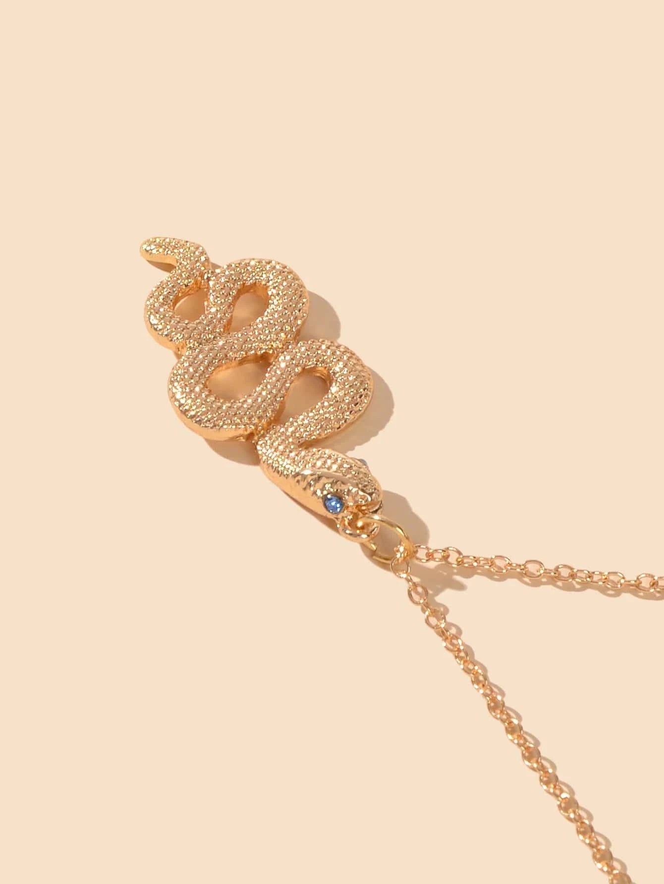 AU Post Punk Jewelry Gold Chain Snake Pendant Necklace Fashion Women Accessories