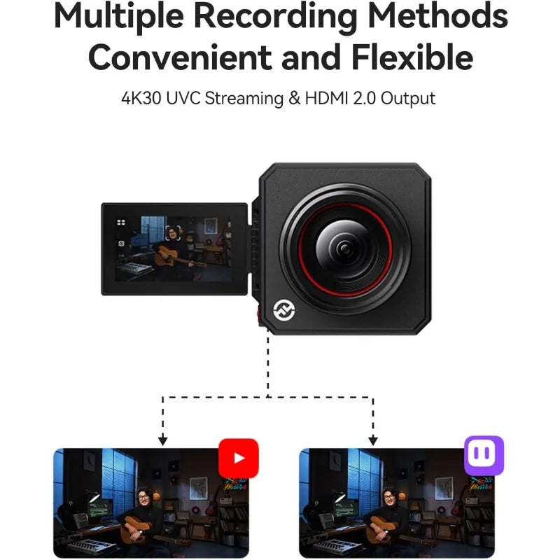 VenusLiv Air Live Streaming Camera,1/1.3" CMOS/F1.05 Custom Lens,4K30p/UVC/HDMI Video Output,Built For 24/7 Streaming