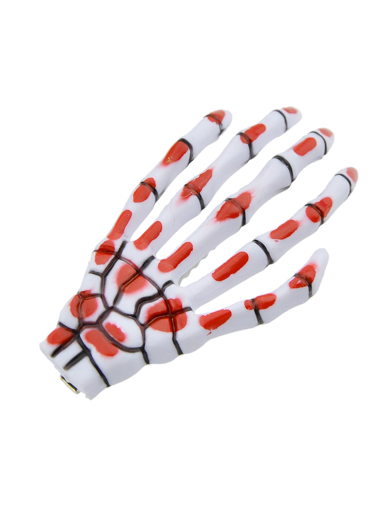 哥德式萬聖節白色骷髏手骨髮夾髮卡角色扮演配件