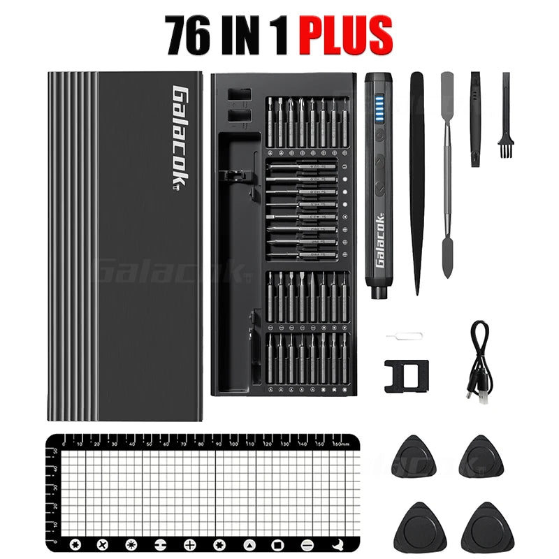 68/76 IN 1 Precision Electric Screwdriver Set 5 Levels Adjustable Comes Fill Light Professional Mobile Phone IPad Repair Tool