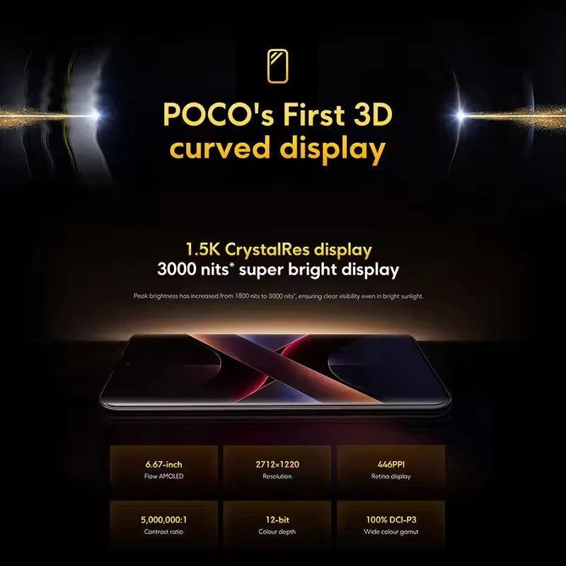 【Brand+】POCO X7 Smartphone Dimensity 7300-Ultra 6.67"120Hz AMOLED Display 45W 5110mAh 50MP Camera IP68 Xiaomi HyperOS NFC
