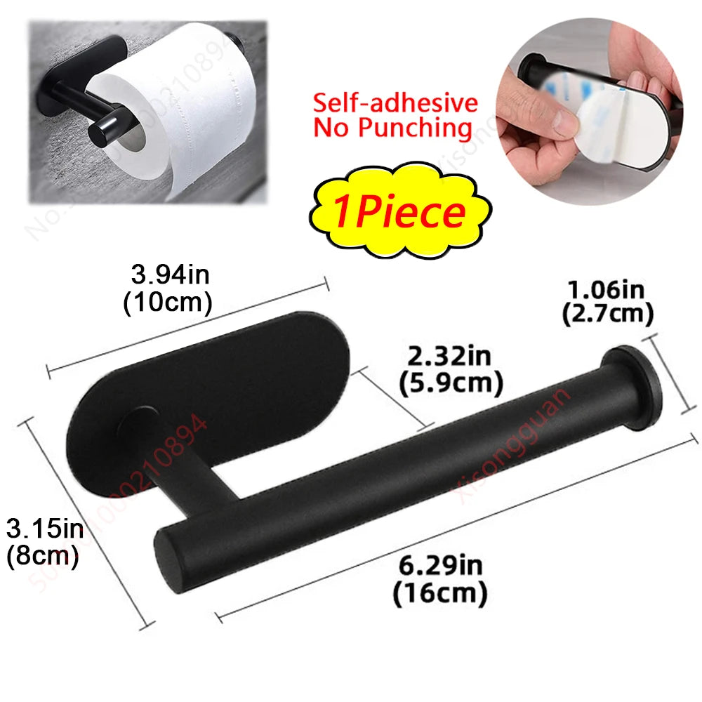 1/2個裝廚房紙巾架衛生紙架黏性紙巾架餐巾紙分配器櫥櫃收納浴室配件