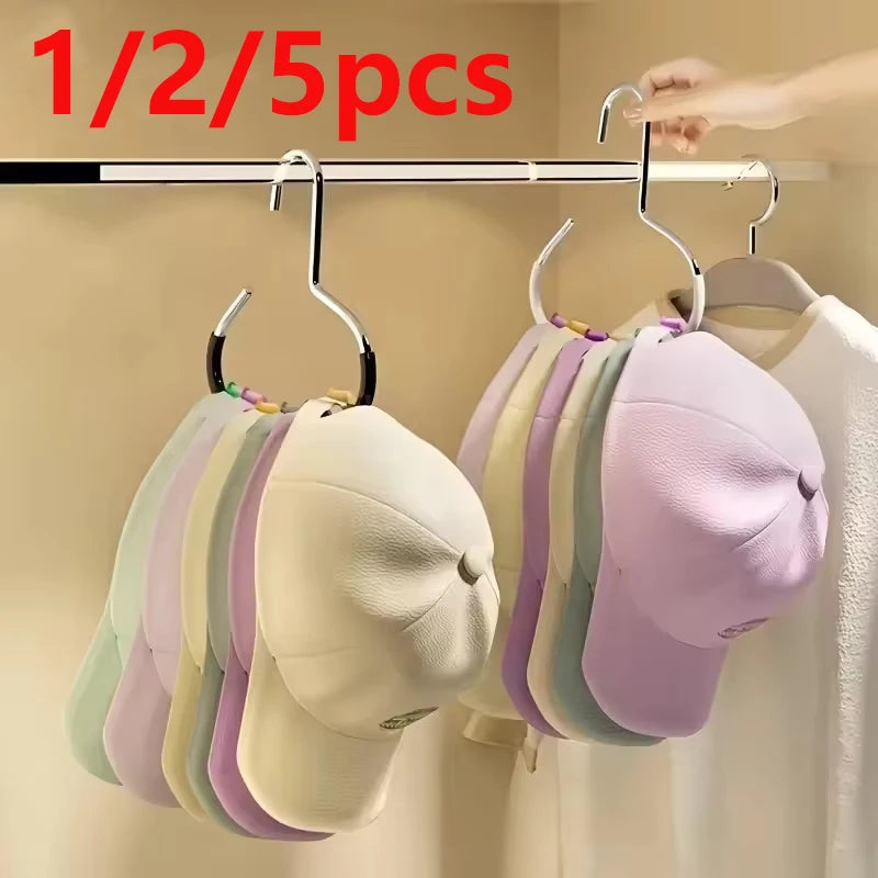 1/2/5個裝多功能錳鋼圓鉤 - 非常適合用於帽子、領帶、圍巾和包包，承重強，不易變形