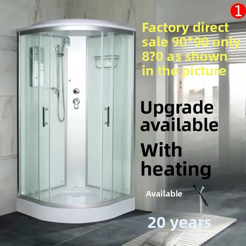 Integral shower room Bathroom wet and dry separation toilet  bath room Bath room Integrated fan sliding door Bath scree