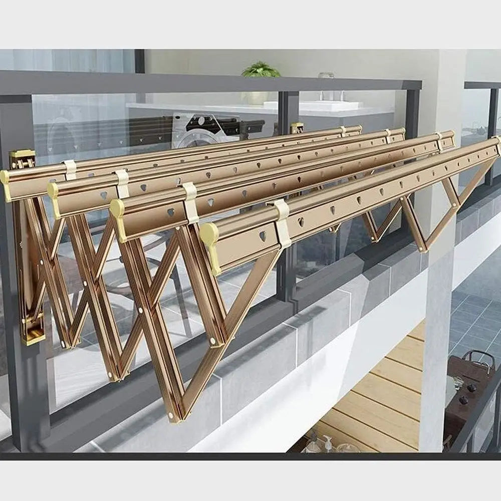 Extendable Drying Rack, Wall Mounted Airer Towel Rail Extendible Folding(1 Track)