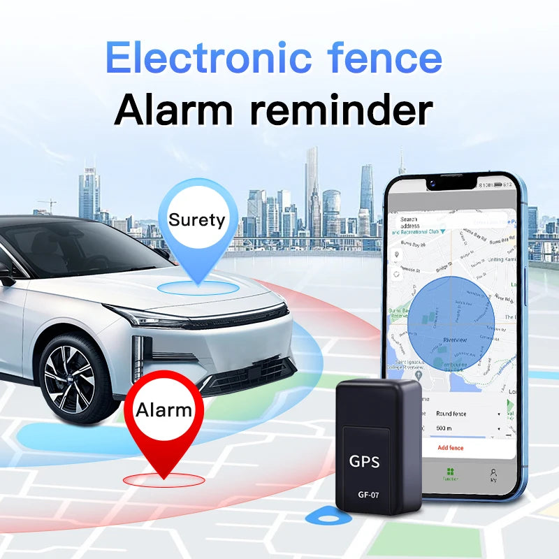 Vehicle GPS Locator GF07 Car GPS Tracker Strong Magnetic Real-time GPS Tracking Device Anti-lost Alarm GPS Position APP
