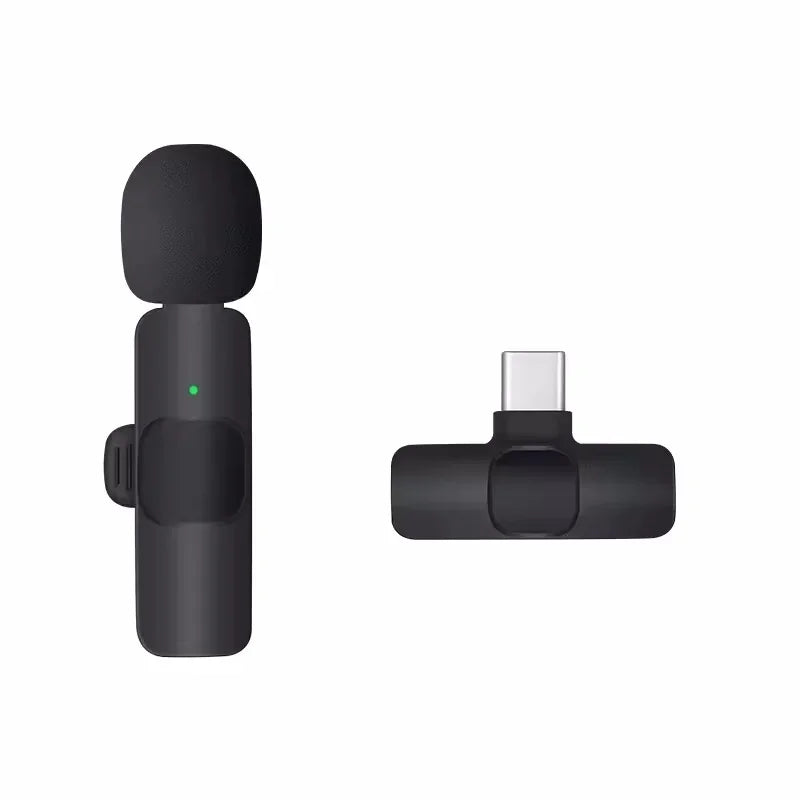 Wireless Lavalier Mic Audio Video Recording Mini Replaceable Windproof Fleece Microphone for vlog YouTube Shooting Microphone