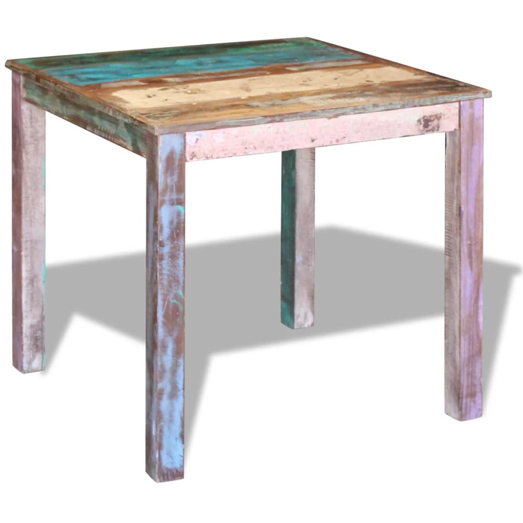 NNEDPE Dining Table Solid Reclaimed Wood 80x82x76 Cm-1