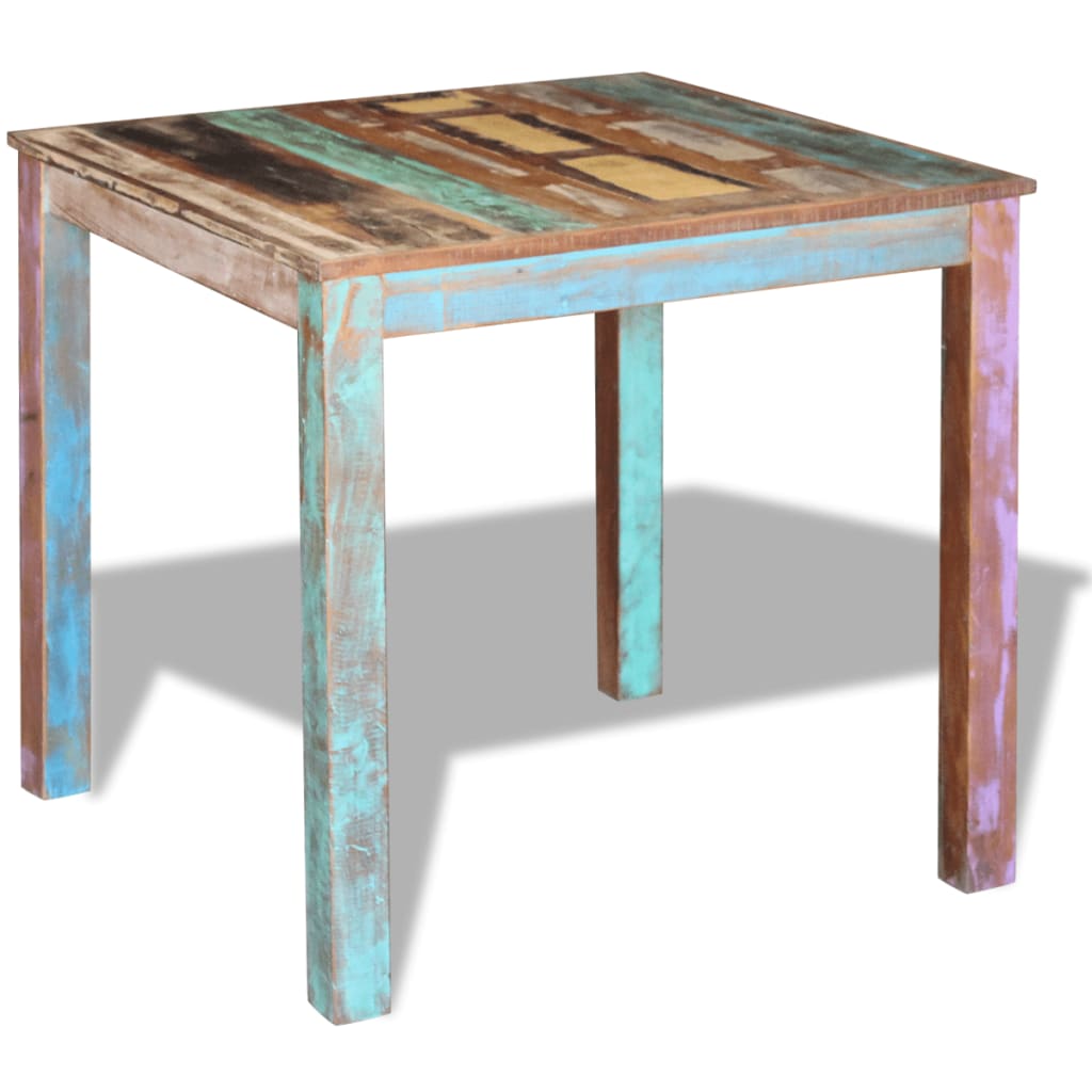 NNEDPE Dining Table Solid Reclaimed Wood 80x82x76 Cm-4