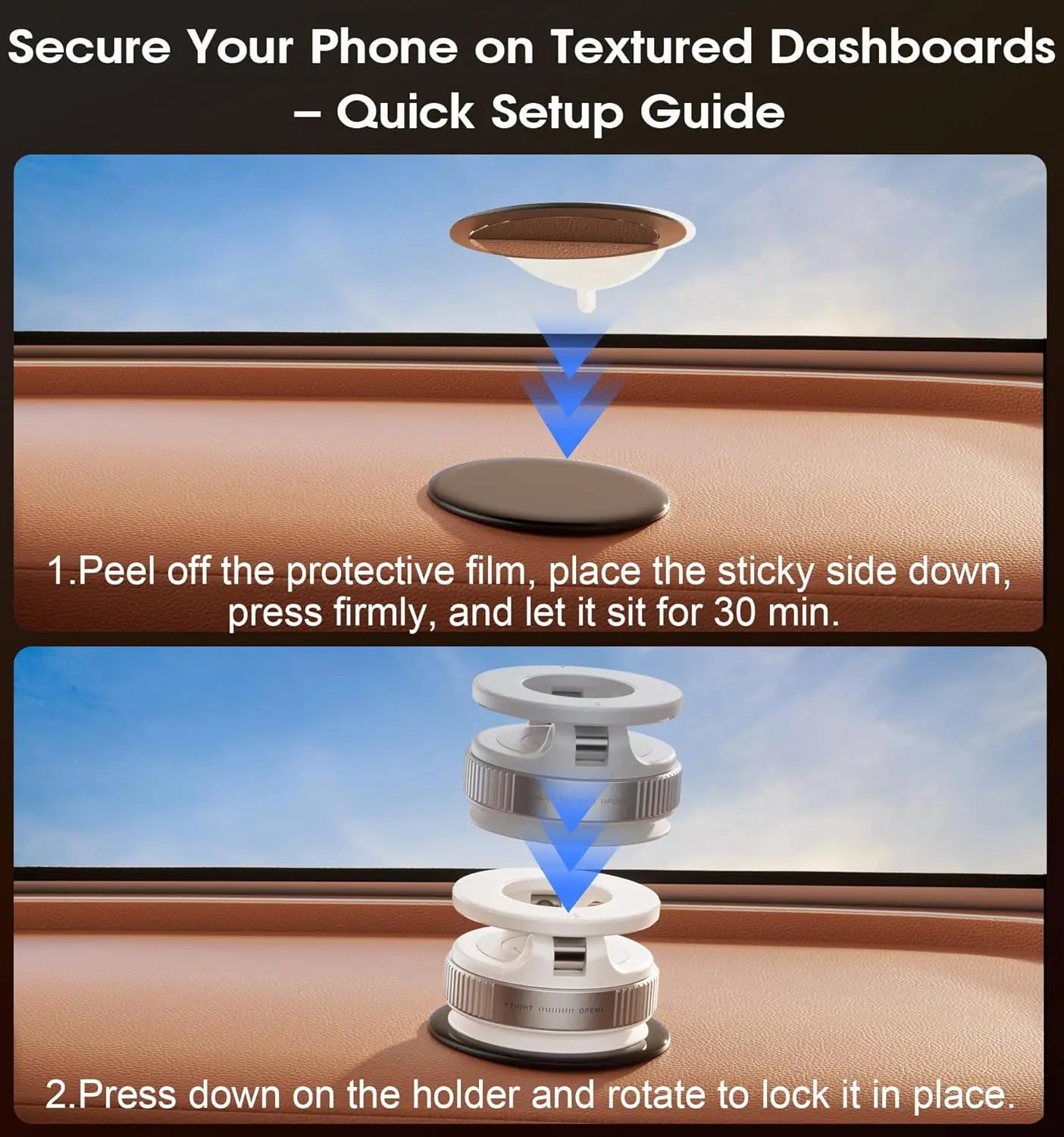 360° Rotating Vacuum Magnetic Car Phone Holder  New Model Dashboard Glass Mount Multi-Scenario Automotive Navigation Stand