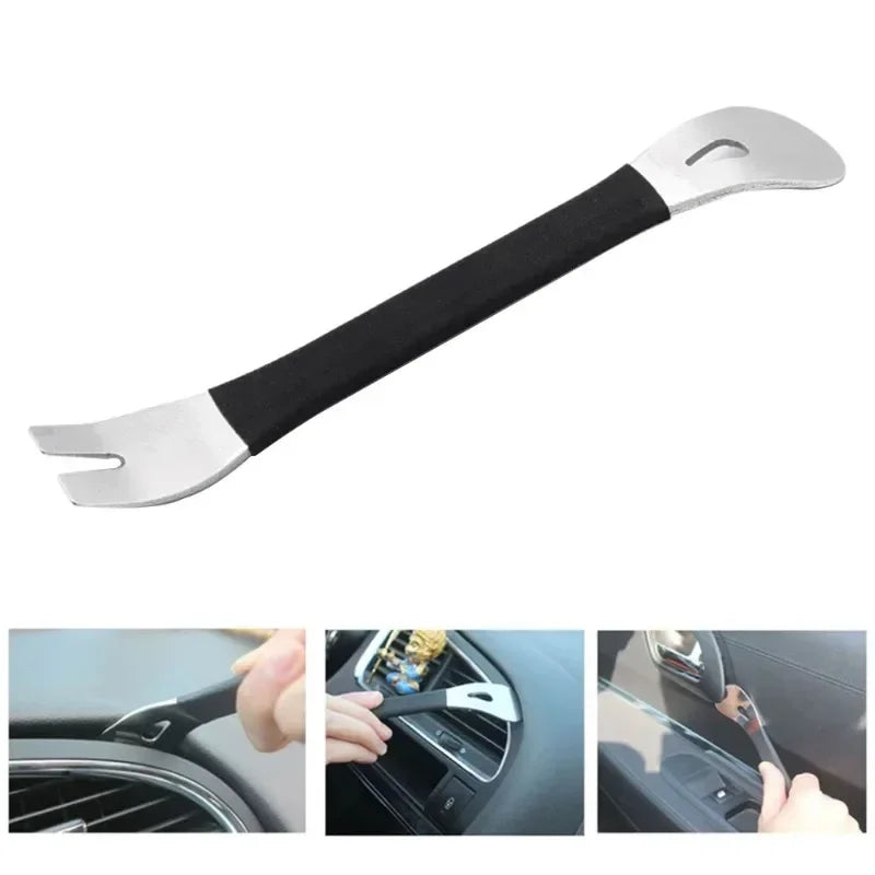 ZEXEF Stainless Steel Buckle Pry for Car Door Rod Plate Removal of Navigation Center Driver Interior Bar Panel Tool Puncher